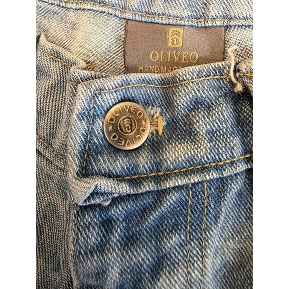 Oliveo MYOJ Womens Jeans Handmade 29W x 33L Ultra Low Rise Straight Leg READ - Picture 4 of 14